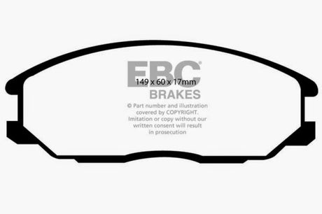 Plaquettes de frein avant EBC 01-06 Hyundai Santa Fe 2.4 Greenstuff
