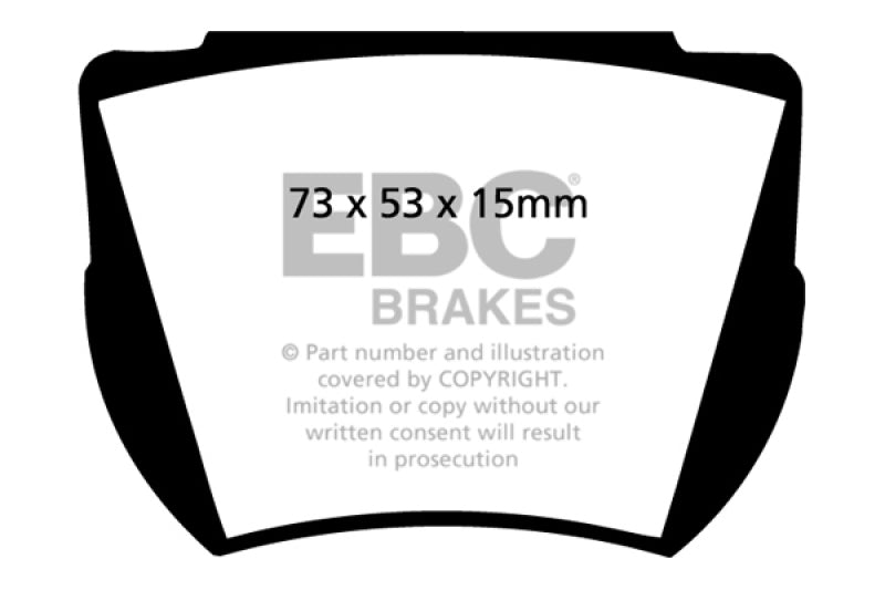 Plaquettes de frein arrière EBC 59-65 Aston Martin DB4 3.7L Cabriolet Yellowstuff