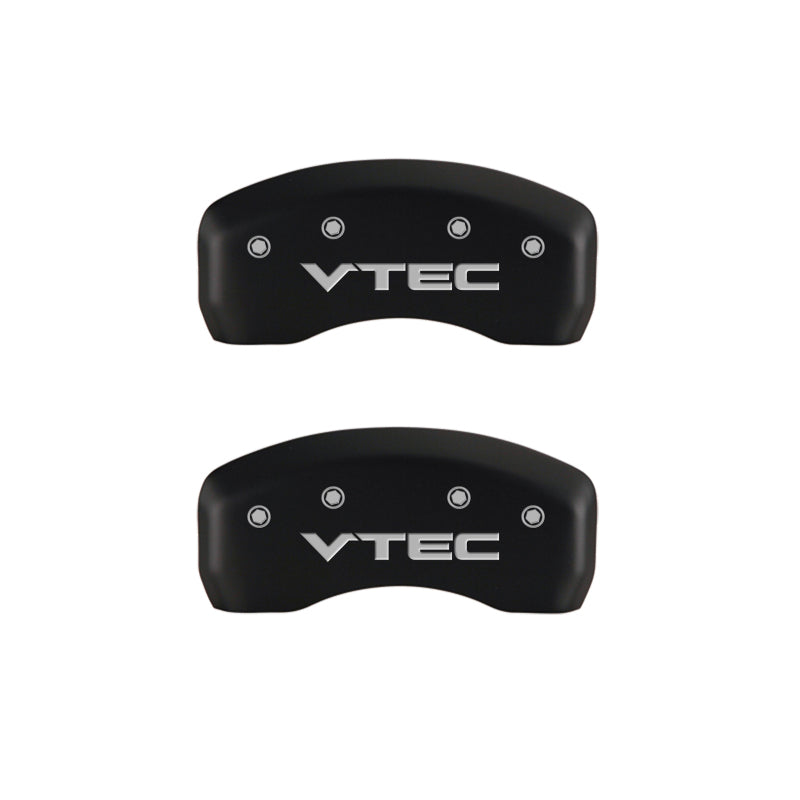 Couvre-étriers MGP 4 gravés avant et arrière Vtech finition rouge argent ch