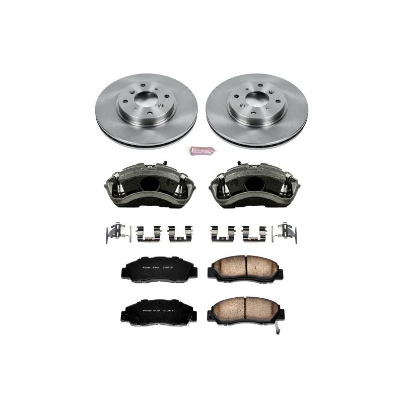 Kit de freins avant Power Stop Autospecialty avec étriers pour Honda Prelude 93-96