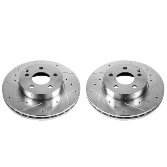 Power Stop 12-16 Mercedes-Benz C250 Front Evolution Drilled & Slotted Rotors - Pair