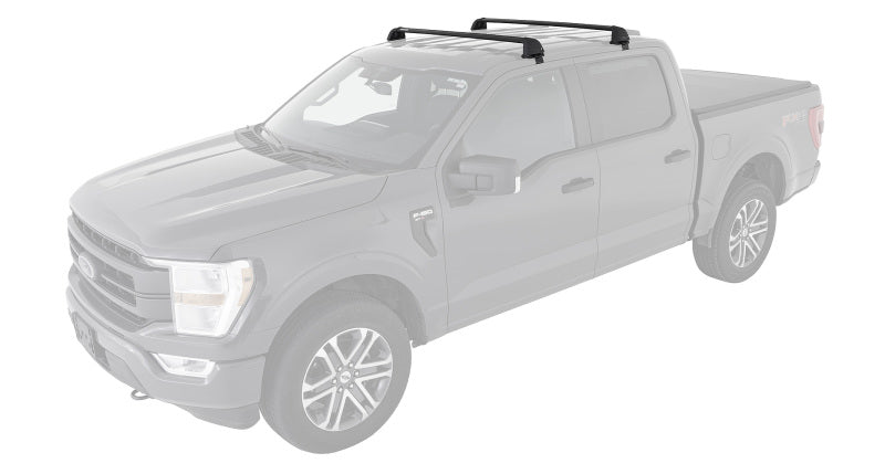 Barres de toit affleurantes à 2 barres Rhino-Rack 04-08 pour Ford F150 Supercrew Vortex ROC25 - Noir