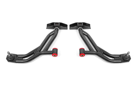 BMR 10-14 Ford Mustang Non-Adj. Lower A-Arms Delrin/Rod w/ 19mm Tall Ball Joint - Black Hammertone BMR Suspension