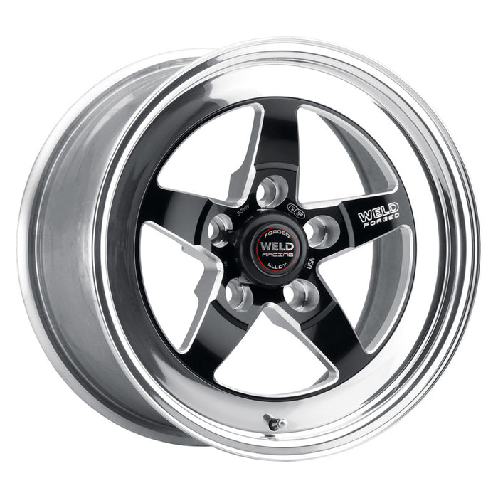 Roue noire Weld S71 15 x 9,33 / 5 x 4,5 BP / 6,5 po BS (plaquette basse) - Sans verrou de talon