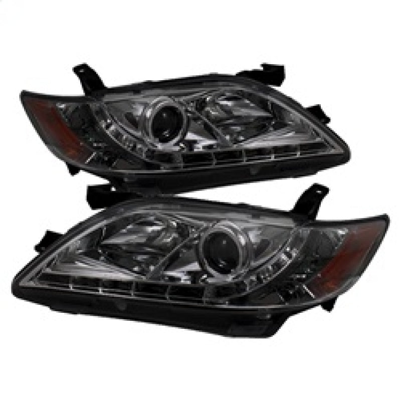 Phares de projecteur Spyder Toyota Camry 07-09 DRL Fumés Haut H1 Bas H7 PRO-YD-TCAM07-DRL-SM