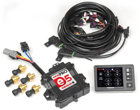 Système de contrôle de suspension pneumatique Ridetech RidePro E5 Compresseur simple de 3 gallons Valves 1/4 po