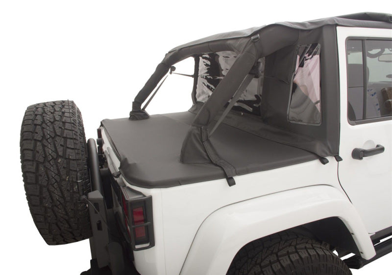 Jeep Wrangler (JK) Unlimited 4 portes Trailview 2007-2018 Rampage - Toit tonneau - Diamant noir