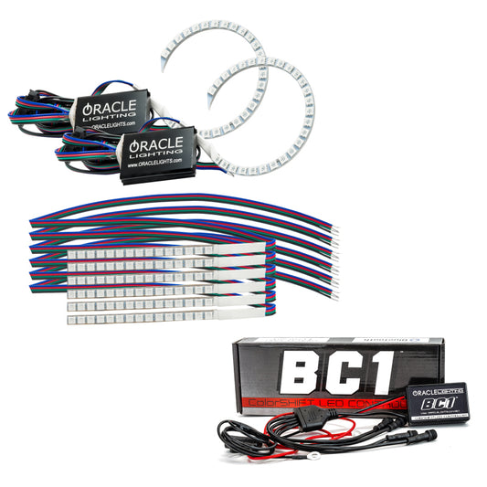 Oracle 18-21 Ford Mustang DRL Upgrade w/ Halo Kit - ColorSHIFT w/ BC1 Controller SEE WARRANTY