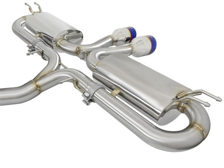 Système d'échappement Cat-Back aFe Takeda 3 pouces 304 SS avec embouts bleus 2017 Honda Civic Si I4 1,5 L (t)