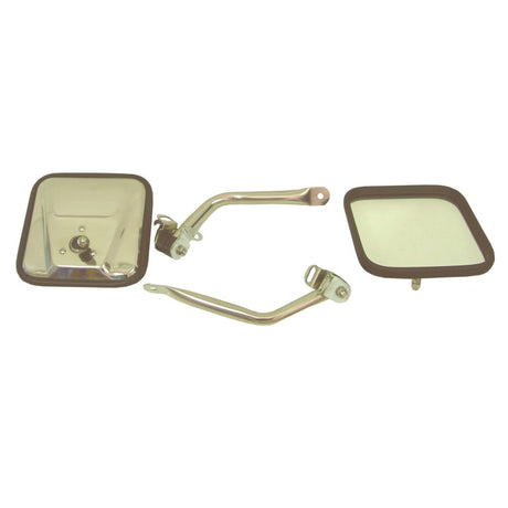 Kit de rétroviseurs latéraux en acier inoxydable de style CJ pour Jeep Wrangler TJ 97-06 Rugged Ridge