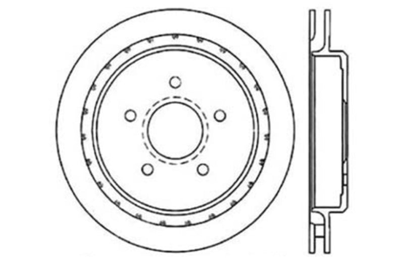 Disques de frein arrière droit percés StopTech Power Slot 97-10 Chevrolet Corvette