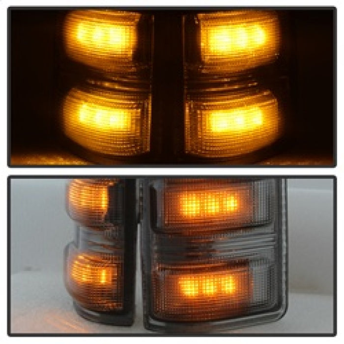 xTune Ford Superduty 08-14 F250-F550 Lentille de signalisation de rétroviseur à LED ambre - Fumée ACC-LED-FDSD08-MR-SM