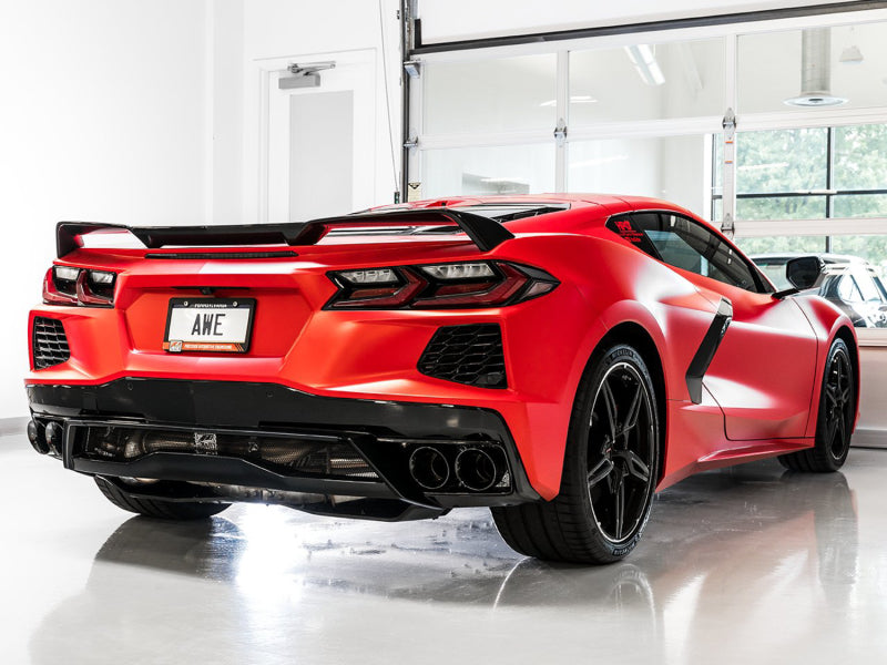 Échappement AWE Tuning 2020 Chevrolet Corvette (C8) Track Edition - Embouts noirs Quad Diamond