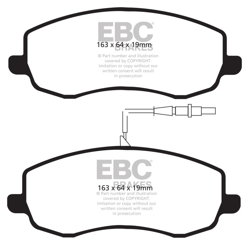 Étrier de frein EBC AP Racing CP7040 (plaquette de frein AP Racing CP7040D54) Plaquettes de frein Bluestuff