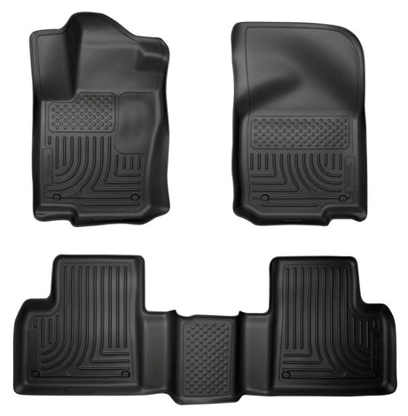 Revêtements de sol noirs Husky Liners 2012 Mercedes ML350 WeatherBeater Combo