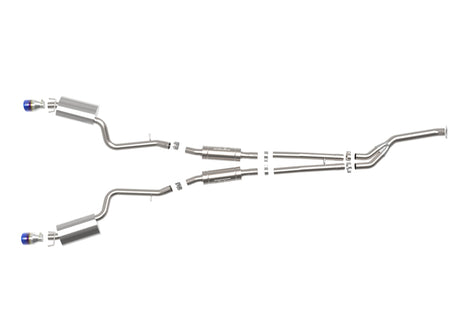 aFe POWER Takeda 16-17 Lexus IS200t L4-2.0L (t) 2.5in-3in 304 SS CB Échappement avec embout bleu