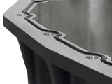 Carter d'huile moteur AFE Pro Series noir avec ailettes usinées ; Ford Powerstroke V8-6,7 L (td) 11-16