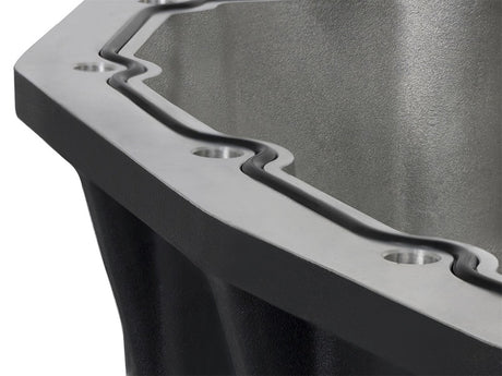 Carter d'huile moteur AFE Pro Series noir avec ailettes usinées ; Ford Powerstroke V8-6,7 L (td) 11-16