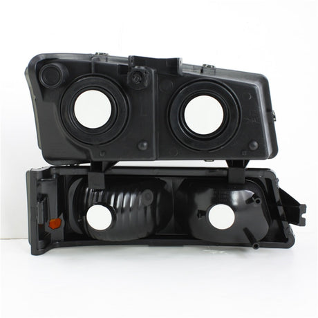 xTune Chevy Silverado 2500HD 03-06 Crystal Headlights w/ Amber Lights Smoke HD-JH-CSIL03-AM-SM-SET