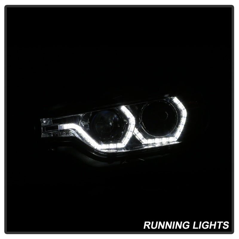 Phares de projecteur Spyder 12-14 BMW F30 Série 3 4DR - LED DRL - Chrome (PRO-YD-BMWF3012-DRL-C)
