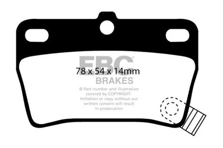 Plaquettes de frein arrière EBC 03-05 Toyota RAV 4 2.4 Ultimax2