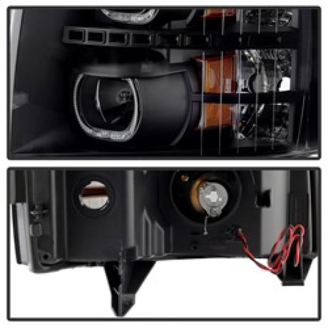 Phares de projecteur à LED Xtune Chevy Silverado 1500/2500/3500 07-13 Noir PRO-JH-CSIL07-CFB-BK