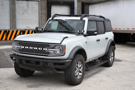 Kit de marchepieds électriques Go Rhino 21-23 Ford Bronco 4 portes E-BOARD E1 (sans perçage) - Tex. Blk