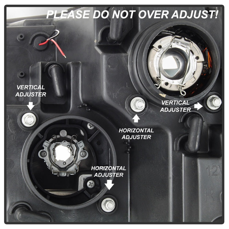 Phares Spyder 09-16 Dodge Ram 1500 Version 2 Barre lumineuse DRL Noir PRO-YD-DR09V2-LBDRL-BK