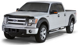 Déflecteur de vent latéral Snap-Inz pour camionnette Ford F-150 Crew Cab 2009-2014 Stampede 4 pièces - Fumé