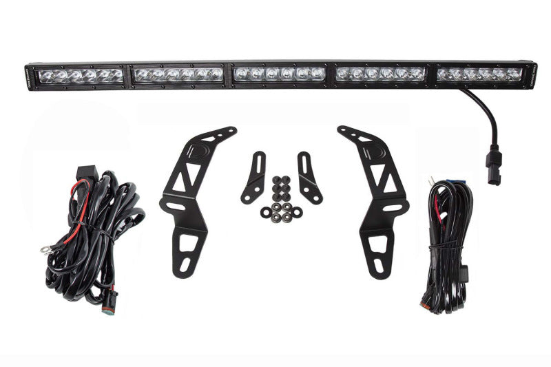 Diode Dynamics 18-21 Jeep JL Wrangler/Gladiator SS30 Bumper Bracket Kit - White Driving (Single)