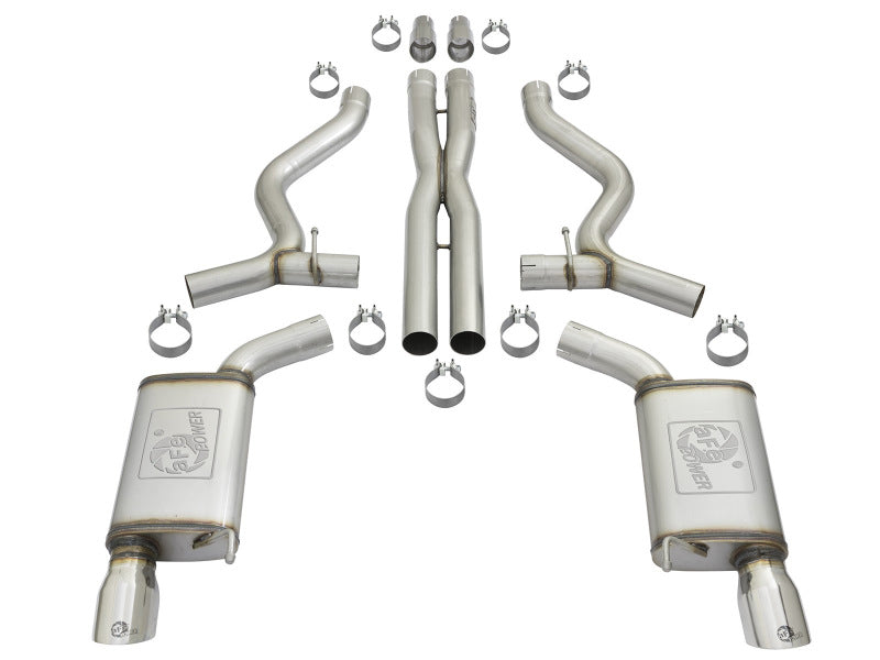 aFe 20-22 Audi RS6 Avant V8 4L(tt) MACH Force-Xp 3in to 2.5in 304 SS Cat-Back Exhaust w/Polished Tip