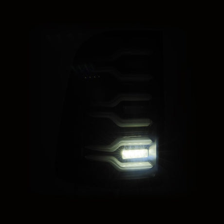 Feux arrière à LED AlphaRex 19-21 Dodge Ram 1500 Luxx-Series noirs avec Activ Light/Seq Signal