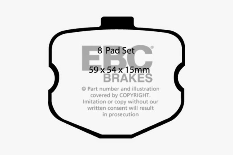 Plaquettes de frein arrière EBC 10-13 Chevrolet Corvette (C6) 6.2 Grand Sport Yellowstuff