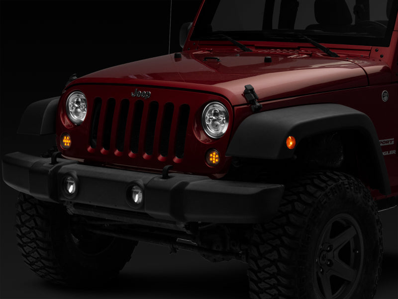 Clignotants LED ambrés Raxiom 07-18 Jeep Wrangler JK Axial Series (fumés)