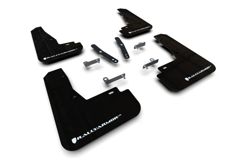 Rally Armor 22-25 Kia EV6 Black UR Mud Flap White Logo