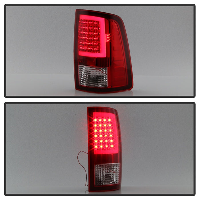 xTune Dodge Ram 1500 09-16 Feux arrière à LED Modèle à incandescence uniquement - Rouge transparent ALT-ON-DR09-LBLED-RC