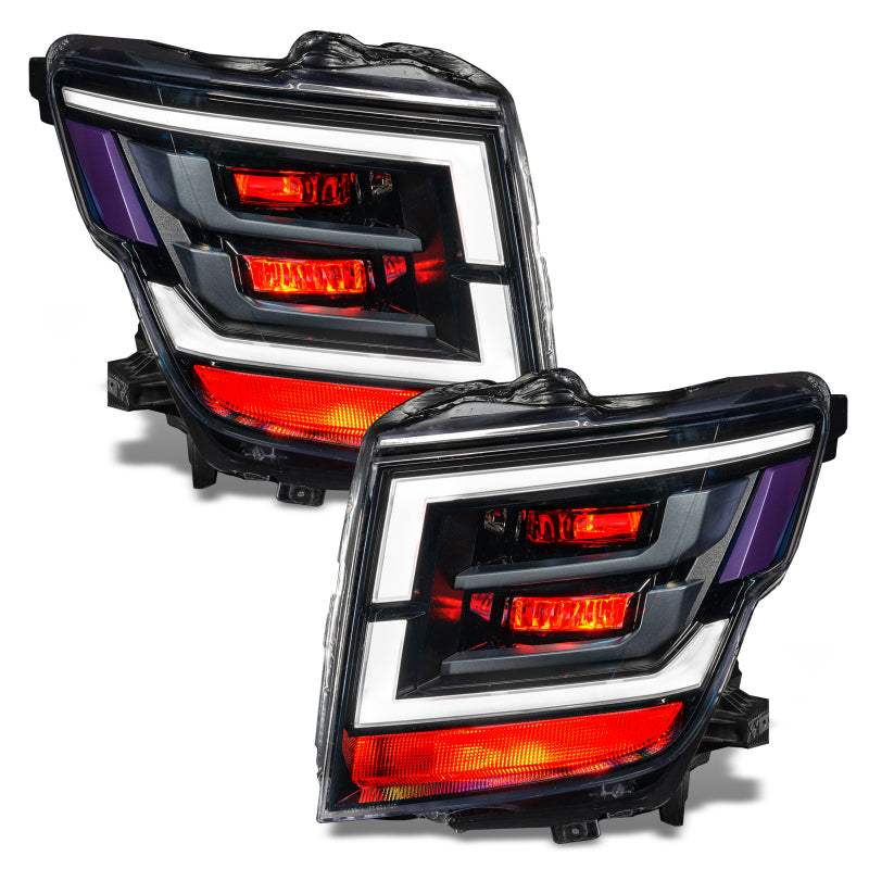 Oracle 21-22 Nissan Titan Demon Eye RGB Headlight Upgrade Kit - ColorSHIFT w/o Cntrl