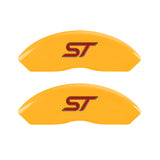 MGP 4 Caliper Covers Engraved Front & Rear No bolts/ST Yellow finish black ch