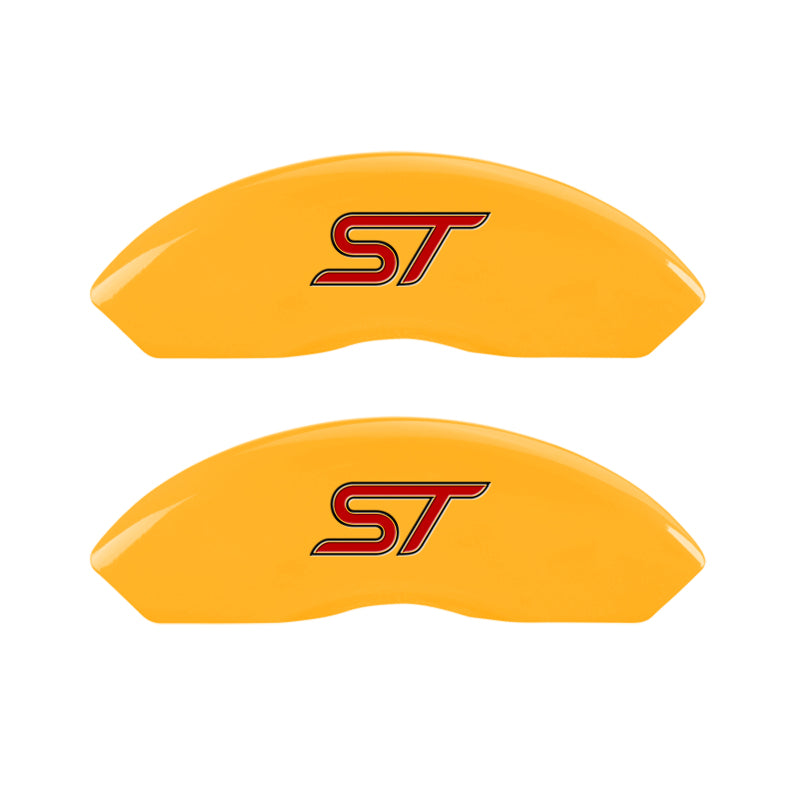 Couvre-étriers MGP 4 gravés à l'avant et à l'arrière sans boulons/finition jaune ST noir ch