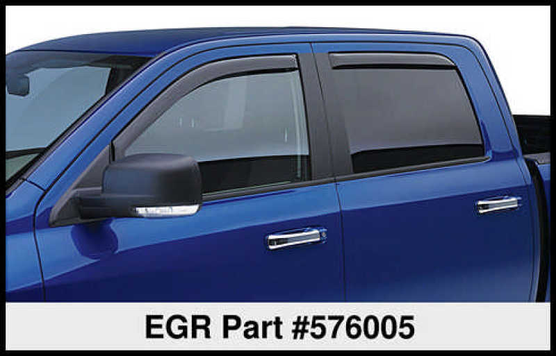 EGR 16-17 Nissan Titan Crew Cab In-Channel Window Visors - Set of 4 - Matte