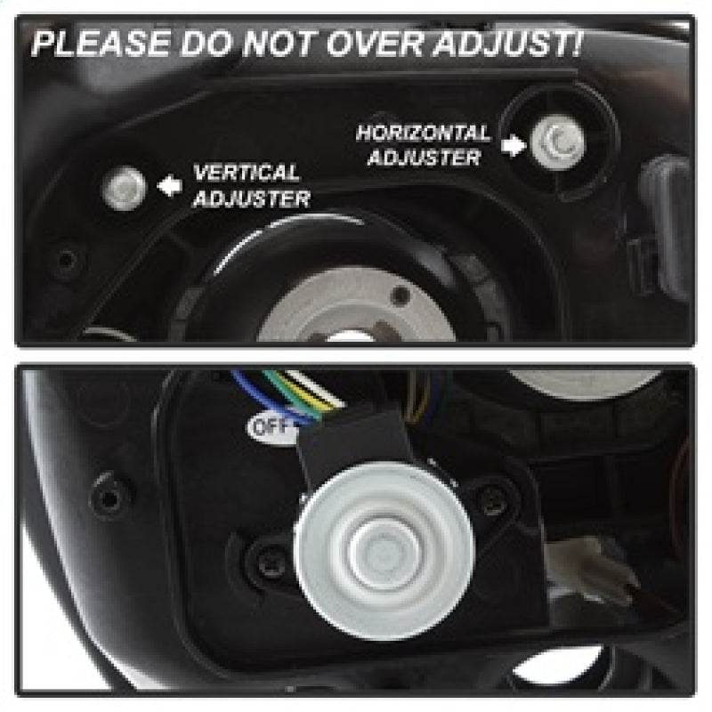 Phares Spyder Mini Cooper Countryman 11-15 - Modèle halogène uniquement - Noir PRO-YD-MCO11-DRL-BK