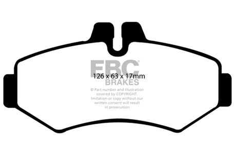 Plaquettes de frein arrière EBC 02-08 Mercedes-Benz G500 5.0 Yellowstuff