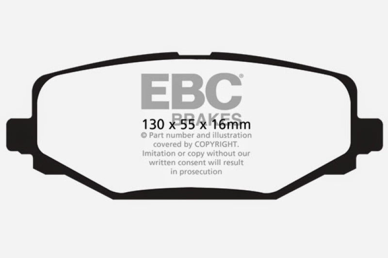 Plaquettes de frein arrière EBC 12+ Chrysler Town &amp; Country 3.6 Yellowstuff