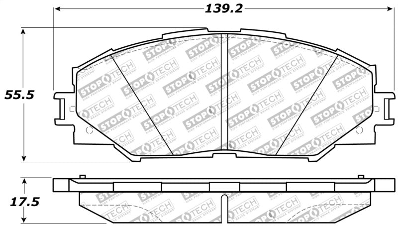 Plaquettes de frein avant StopTech Performance 10 Lexus HS 250h / 09 Pontiac Vibe 1.8L / 08-09 Scion xB/xD