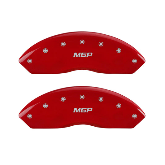 MGP 4 Caliper Covers Engraved Front & Rear MGP Red Finish Silver Char 2009 Mercedes-Benz C300