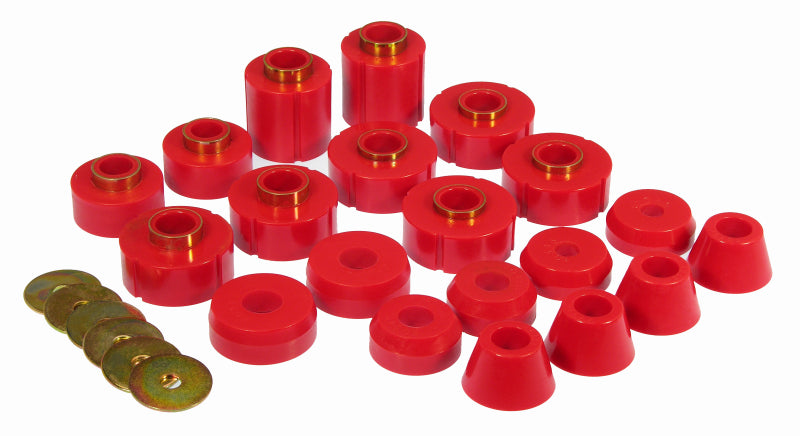 Support de carrosserie Prothane 80-96 Ford F100/350 2/4 roues motrices - Rouge