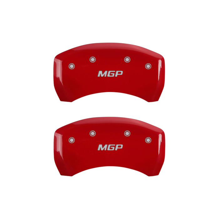 Ensemble arrière MGP 2 couvre-étriers arrière gravés S197/Bar &amp; Pony Red finition argent ch