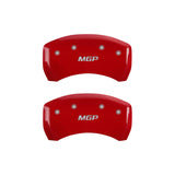 Couvre-étriers MGP 4 gravés avant et arrière finition rouge MGP argent ch
