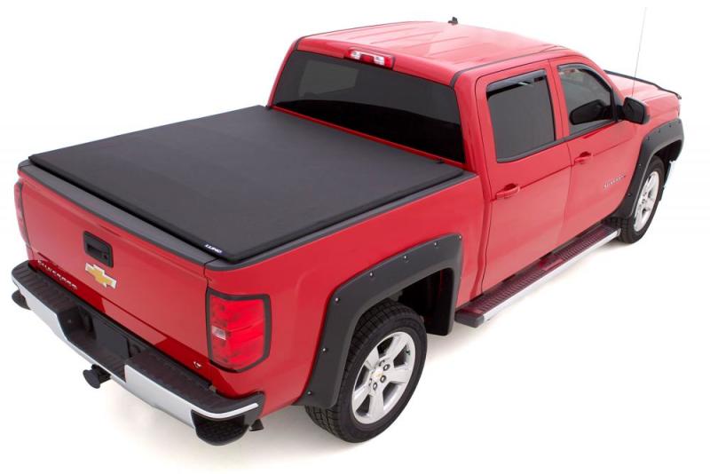 Couvre-caisse pliable en trois parties Genesis Elite pour Toyota Tacoma 16-23 (caisse de 5 pieds) - Noir