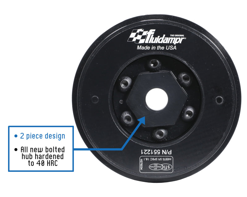 Amortisseur équilibré interne en acier Fluidampr 91-08 VW Golf/05-12 Passat B6/B7 / 03-10 Audi TT